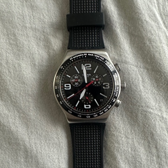 Swatch Other - Swatch Black and Silver Chronograph Watch